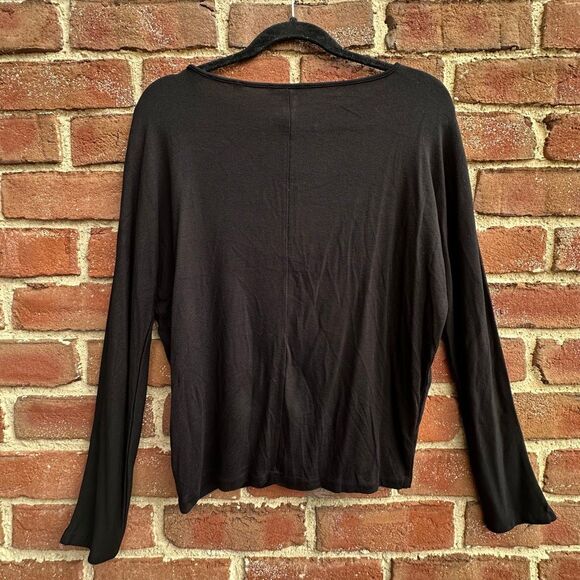 VINCE $225 black jersey drop shoulder rayon spandex top small NEW - Picture 13 of 14